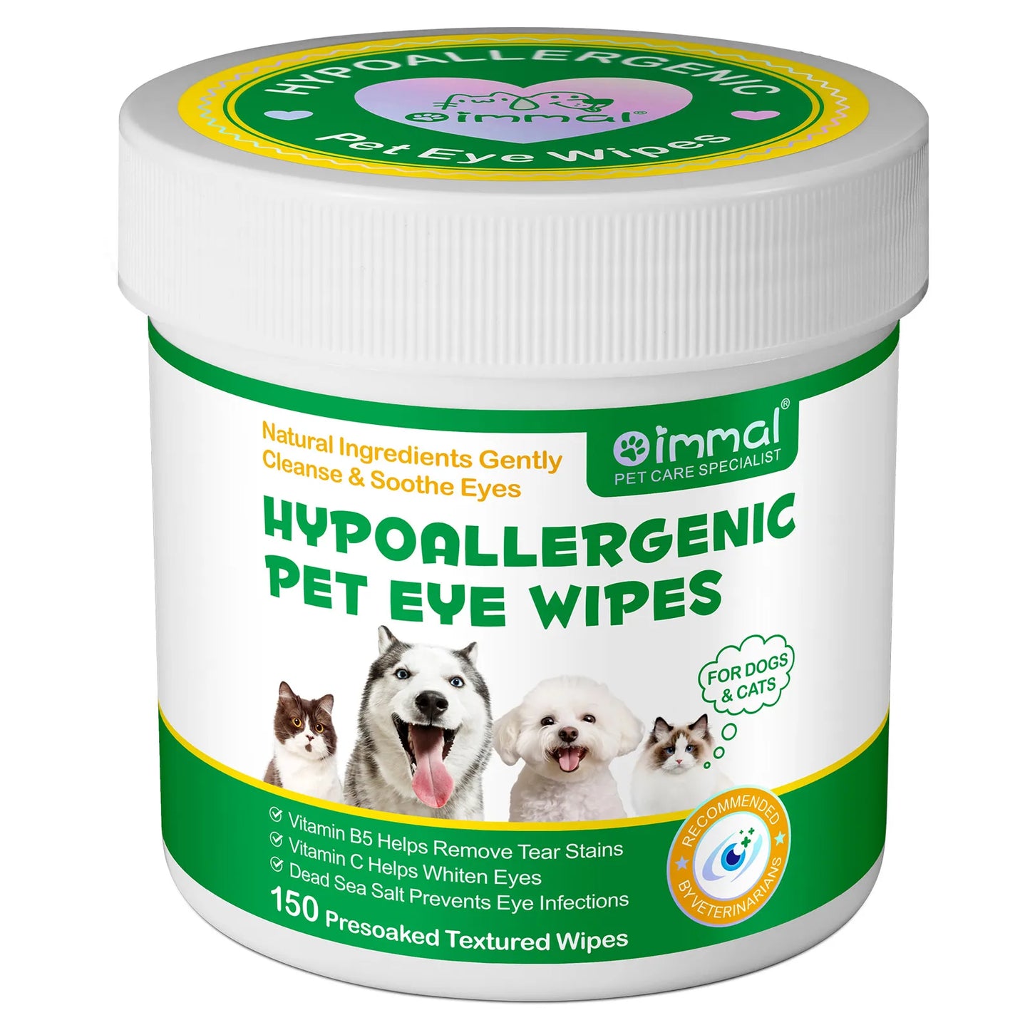 Pet Ear Relief Finger Wipes for Dogs and Cats Gently Removes Wax Dirt & Debris Reduces Inflammation Itching Prevents Infections