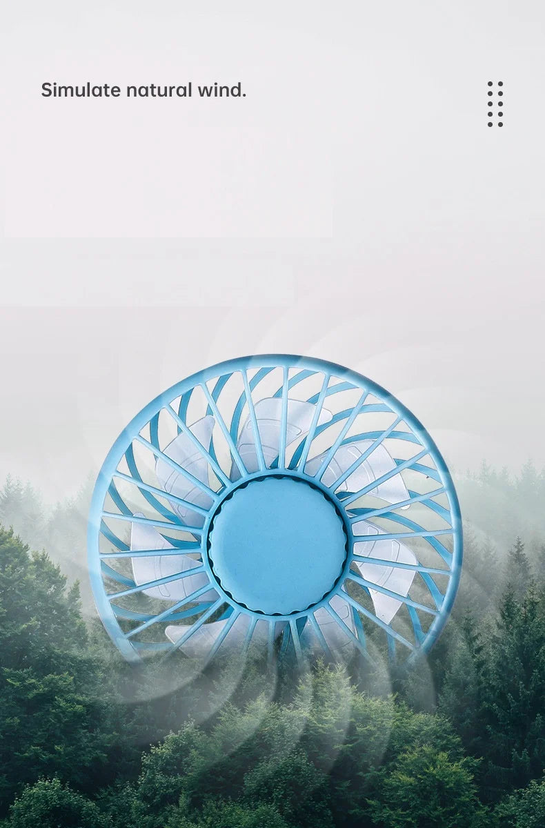 USB Fan With Aromatherapy diffuser Portable Electric Fan Mini Cooling fan Rechargeable Hanging Neck Fan With Light