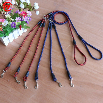 3 Way Couplers Pet Walking Lead 55" Long Nylon Braided Rope Dog Leash For 3 Dogs small dog harness