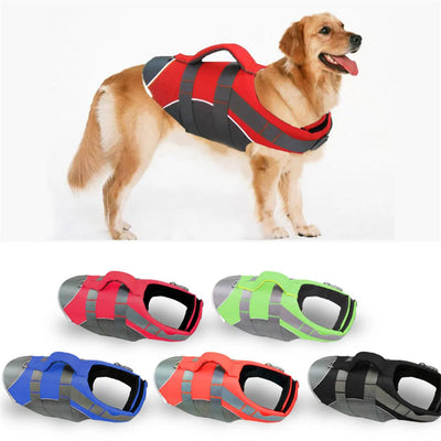 Dogs Life Vest Buoyancy Aid Pets Safety Swimming Coats Adjustable Vest Suit Water Activities Beach Vacations Boating Trips