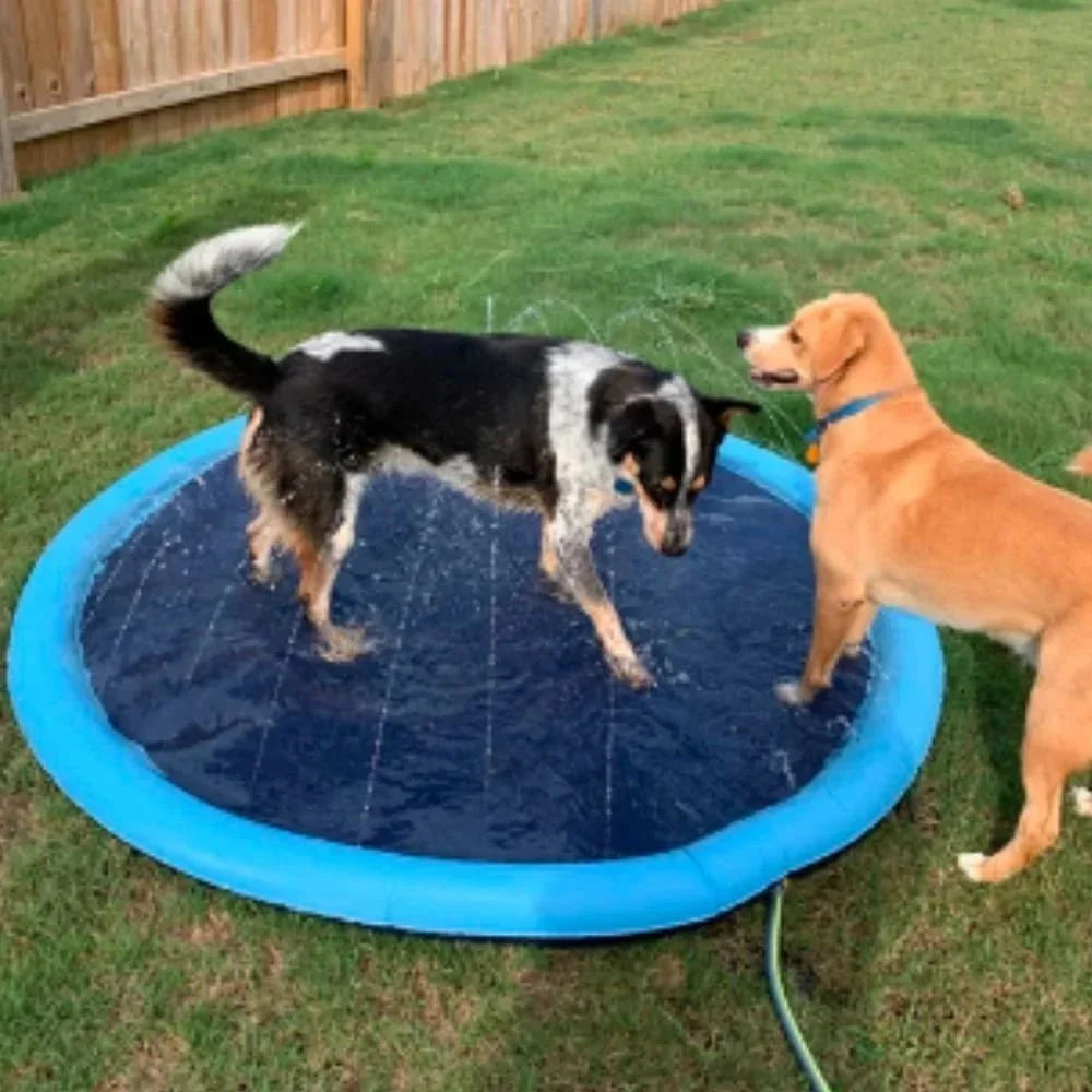 100-200cm Pet Sprinkler Pad Play Cooling Mat Swimming Pool Inflatable Water Spray Pad Mat Tub Summer Cool Dog Bathtub for Dogs