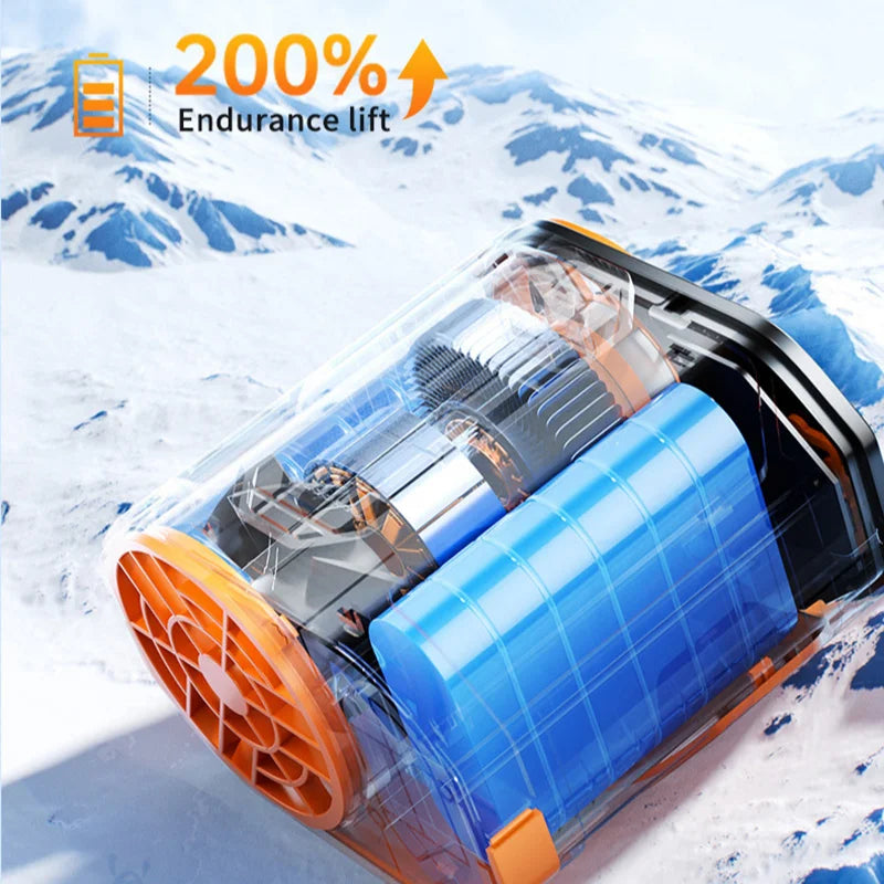 Waist-hanging Fan 100-level Adjustable Portable Waist-clip Outdoor Construction Site Cool Down USB Charging Mini Neck Fan