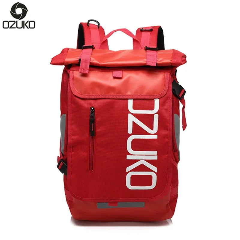 OZUKO Schoolbag for Teenager 15.6 inch Laptop Water Backpack 49*28*14 Men Student Backpacks Male Travel Mochila Fashion