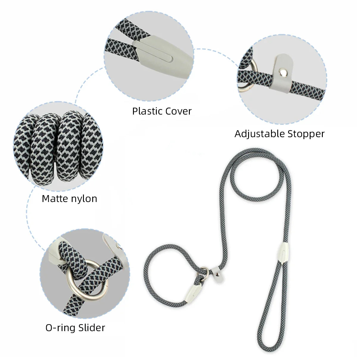 Adjustable Collar Harness Dog Leash Nylon Pet Lead Leash Dog Harness Durable Rope Belt Lightweight Dog Accessories Cat Collar