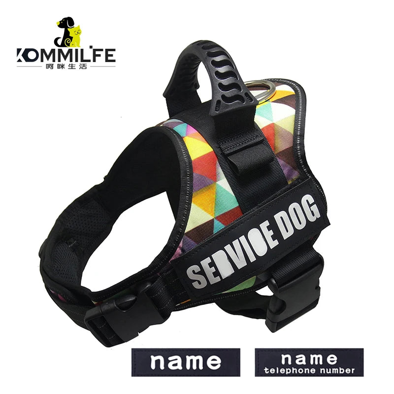 Nylon Personalized Dog harness Reflective Adjustable Harness for Small Medium Large Dogs No Pull Dog Harness for Dropshipping