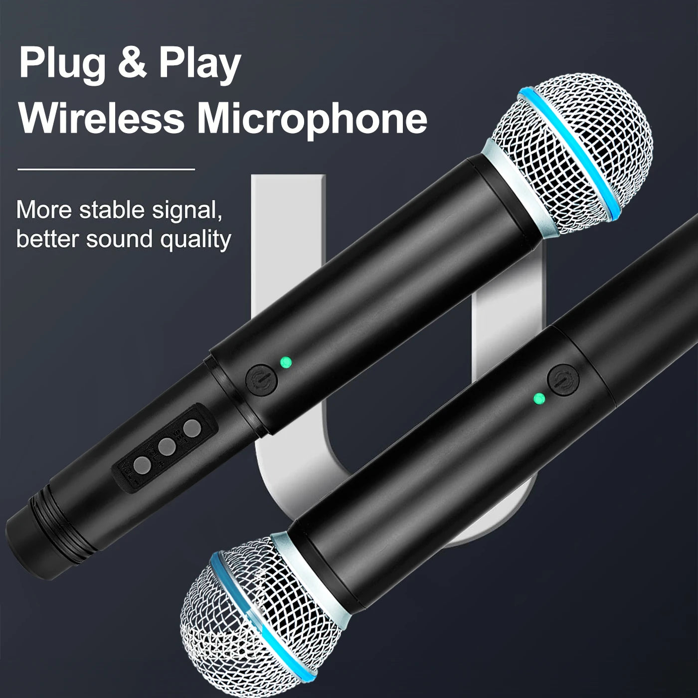 Rechargable Universal Wireless Microphone Dynamic Microphone Handheld Mic Micphone Professional Church Show Meeting-ADS1509