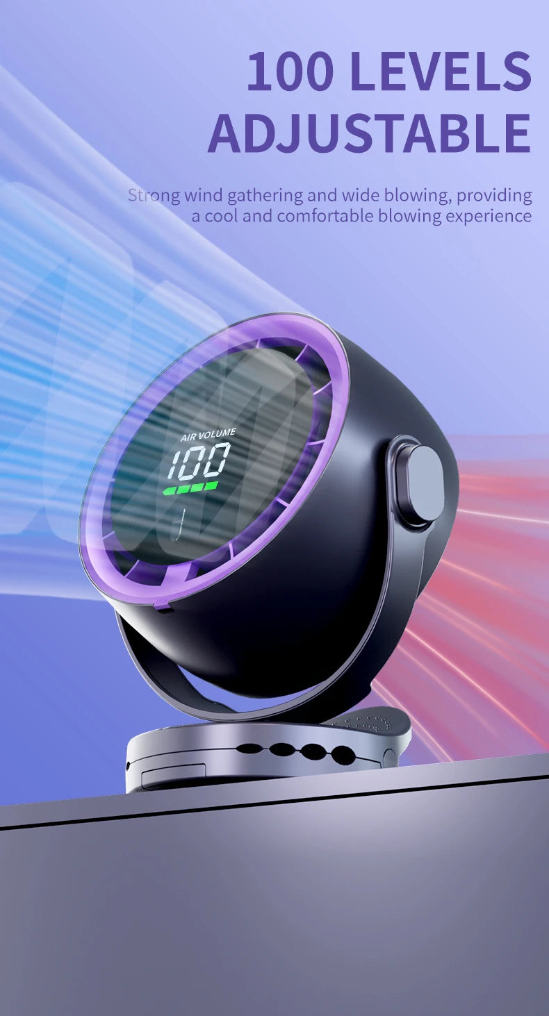 Electric Fan Clip Small Fan USB Charging Fan Turbine High Speed Office Wall Mounted Fan Desktop Desktop 8 Inch Small Fan