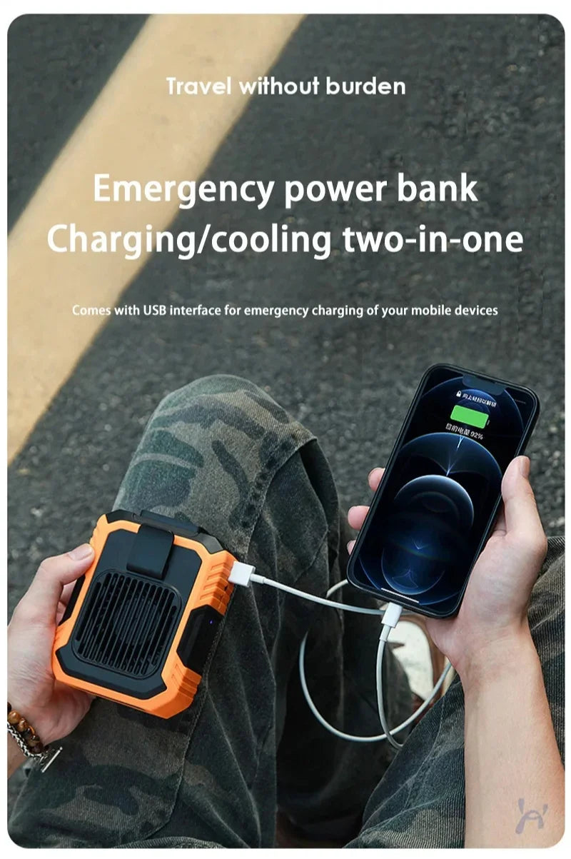 Xiaomi MIJIA 4000mAh Outdoor Hanging Neck Waist Clip Fan Wearable Portable Fans 3 Speed USB Rechargeable Emergency Mobile Power