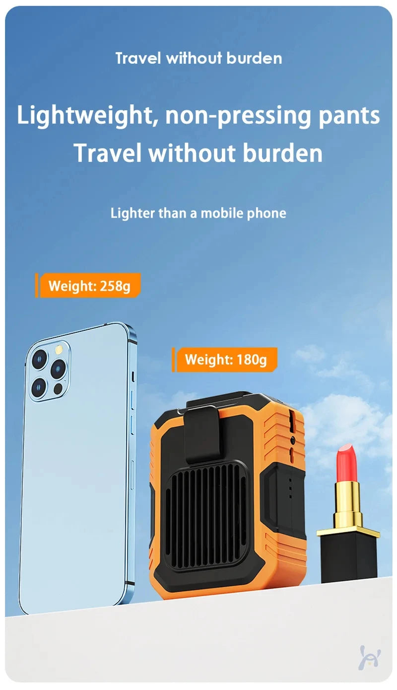 Xiaomi MIJIA 4000mAh Outdoor Hanging Neck Waist Clip Fan Wearable Portable Fans 3 Speed USB Rechargeable Emergency Mobile Power