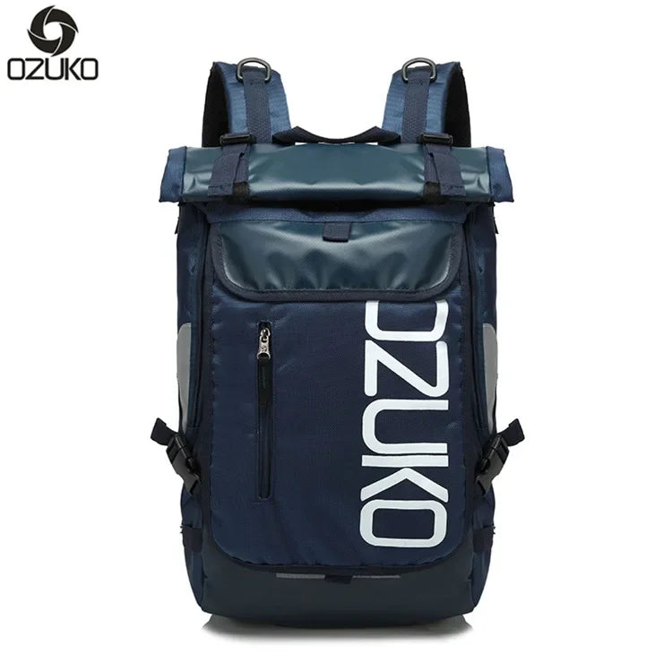 OZUKO Schoolbag for Teenager 15.6 inch Laptop Water Backpack 49*28*14 Men Student Backpacks Male Travel Mochila Fashion