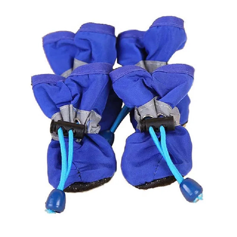 New 4pcs Pet Dog Shoes Anti-slip Rain Snow Boot Thick Warm For Small Cats Dogs Puppy Dog Socks Booties