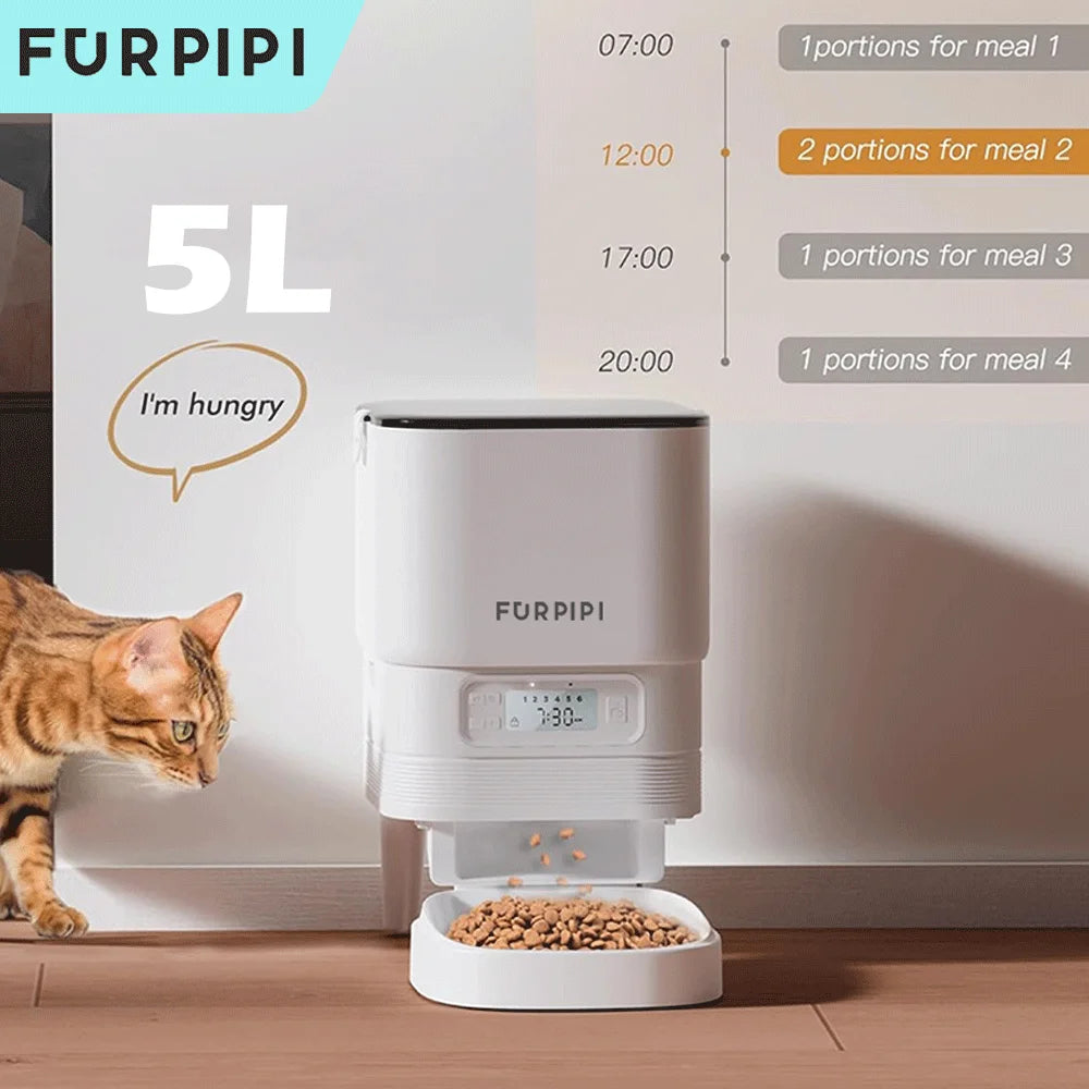 Automatic Feeder for Cats Dog Feeder Automatic fot Pet with Key Remote Control Keep Food Fresh Cat Dog Pet Feeder Bowls Furpipi