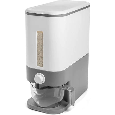 25 Lbs Rice Dispenser, Large Grain Container Storage with Lid Measuring Cylinder Moisture Proof Household Cereal Dispenser