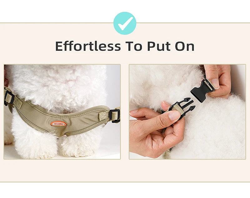ONECUTE Handsfree Pet Dog Puppy Harness with Adjustable Traction Rope Cat Breathable and Not Tight