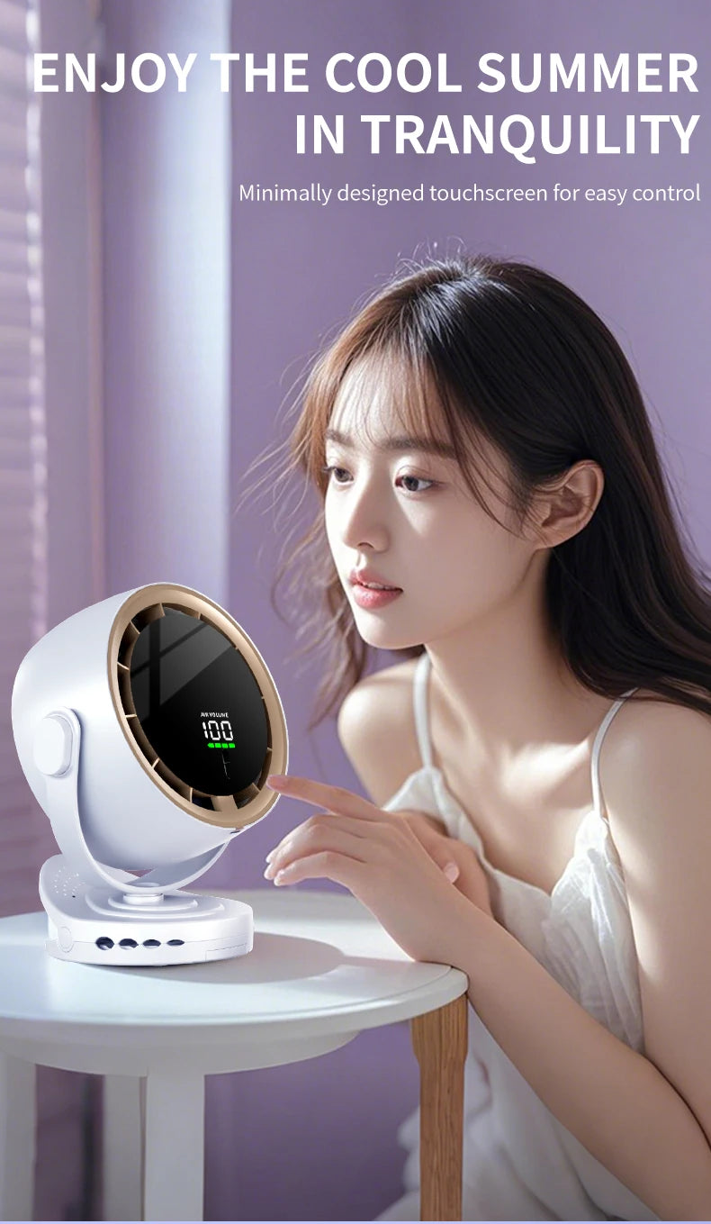 Electric Fan Clip Small Fan USB Charging Fan Turbine High Speed Office Wall Mounted Fan Desktop Desktop 8 Inch Small Fan