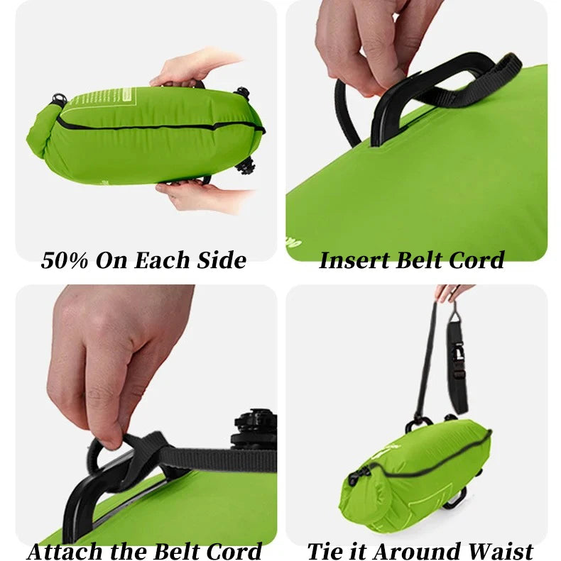 Naturehike Inflatable Open Swimming Buoy Tow Float Dry Bag Double Air Bag Swimming Bag Beach Water Sports Storage Dry Bag