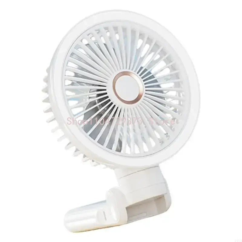 Rechargeable Clip On Fan USB Powered Foldable Cooling With LED Night Light 3 Speeds for Office Camping Adjustable Cooling Device