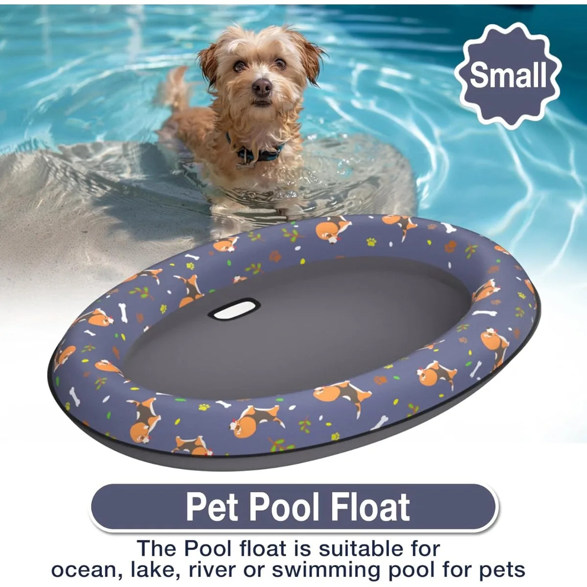 Dog Floating Raft Multi-role Portable Inflatable Pvc Pool Pet Raft for Small Medium Dogs Enjoy Cooling Summer Outdoor Water Toys