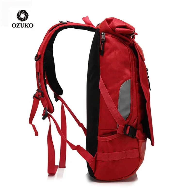 OZUKO Schoolbag for Teenager 15.6 inch Laptop Water Backpack 49*28*14 Men Student Backpacks Male Travel Mochila Fashion