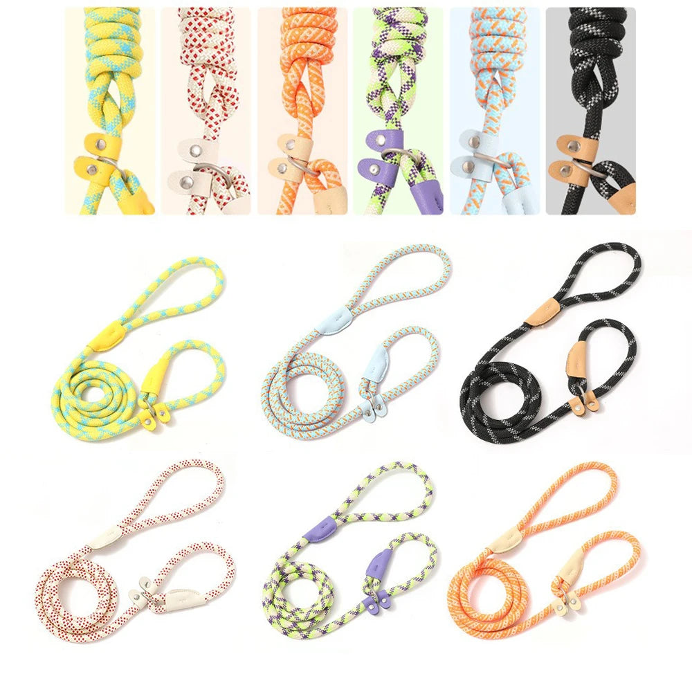 Adjustable Collar Harness Dog Leash Nylon Pet Lead Leash Dog Harness Durable Rope Belt Lightweight Dog Accessories Cat Collar