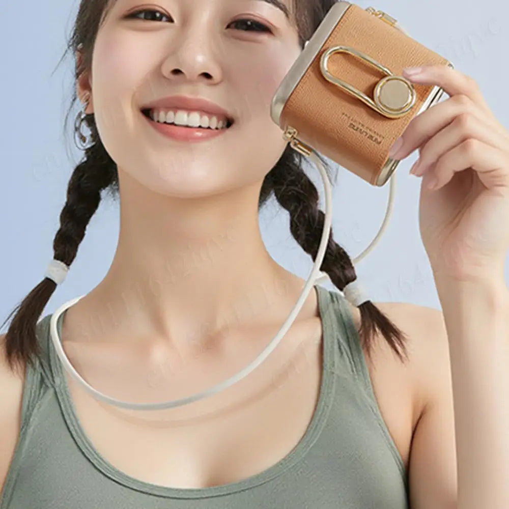Waist/Neck Desktop Fan Portable Air Cooling Fan 4000mAh Clip-on Air Conditioner Fans Auto Ventilator Quiet Neckband Fan Cooler