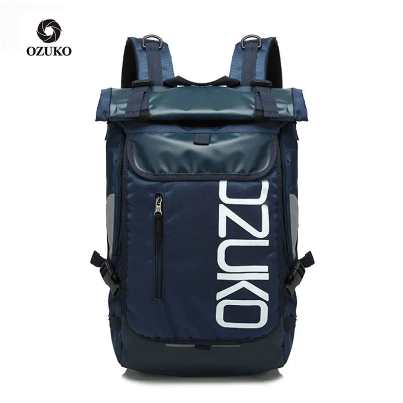OZUKO Schoolbag for Teenager 15.6 inch Laptop Water Backpack 49*28*14 Men Student Backpacks Male Travel Mochila Fashion