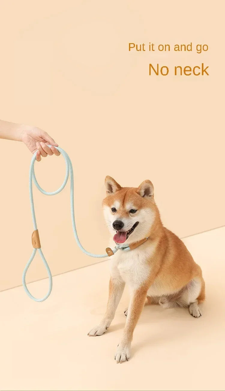 Adjustable Collar Harness Dog Leash Nylon Pet Lead Leash Dog Harness Durable Rope Belt Lightweight Dog Accessories Cat Collar