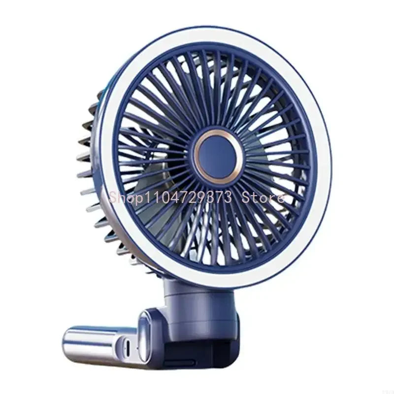 Rechargeable Clip On Fan USB Powered Foldable Cooling With LED Night Light 3 Speeds for Office Camping Adjustable Cooling Device
