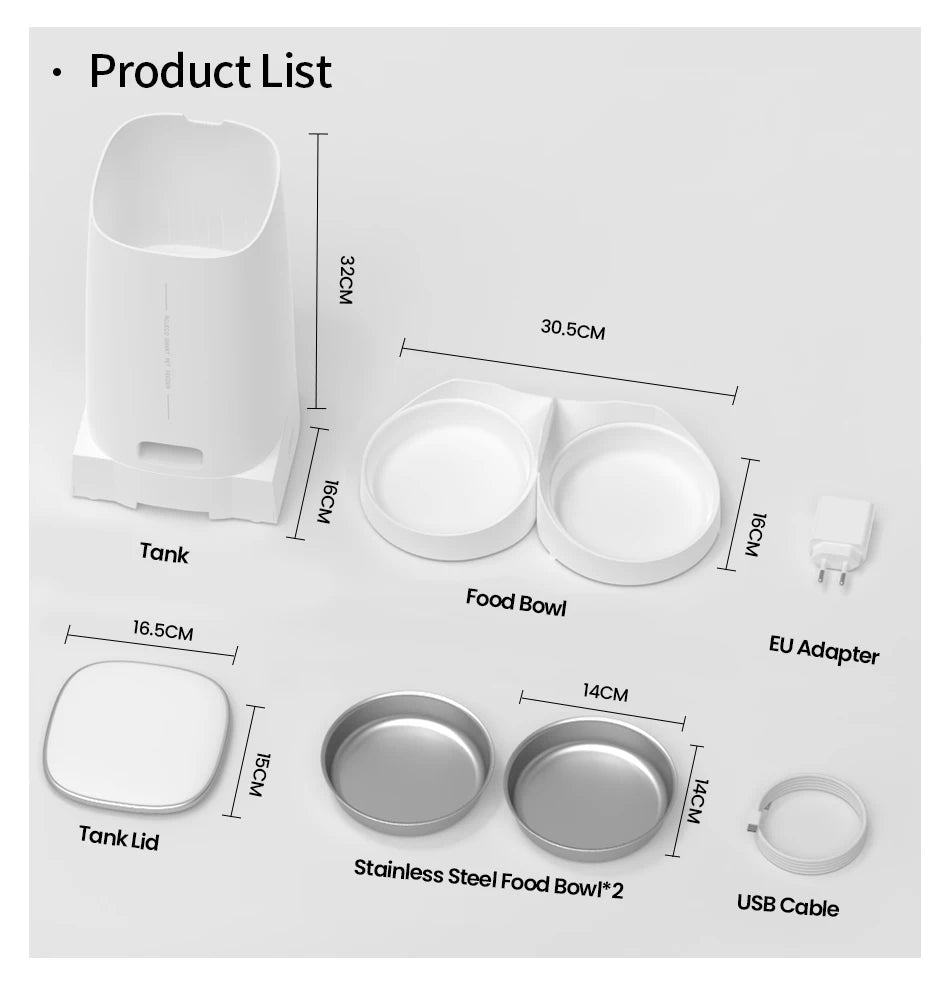 ROJECO Automatic Cat Feeder Pet Smart Cat Food Kibble Dispenser Remote Control Auto WiFi Double Feeder For Cats Dog Accessories