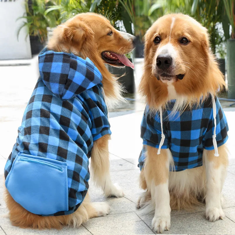 Dog Winter Coat Pet Jacket Plaid Reversible Vest Cold Weather Dog Clothes Pet Apparel for Small Medium Large Dogs