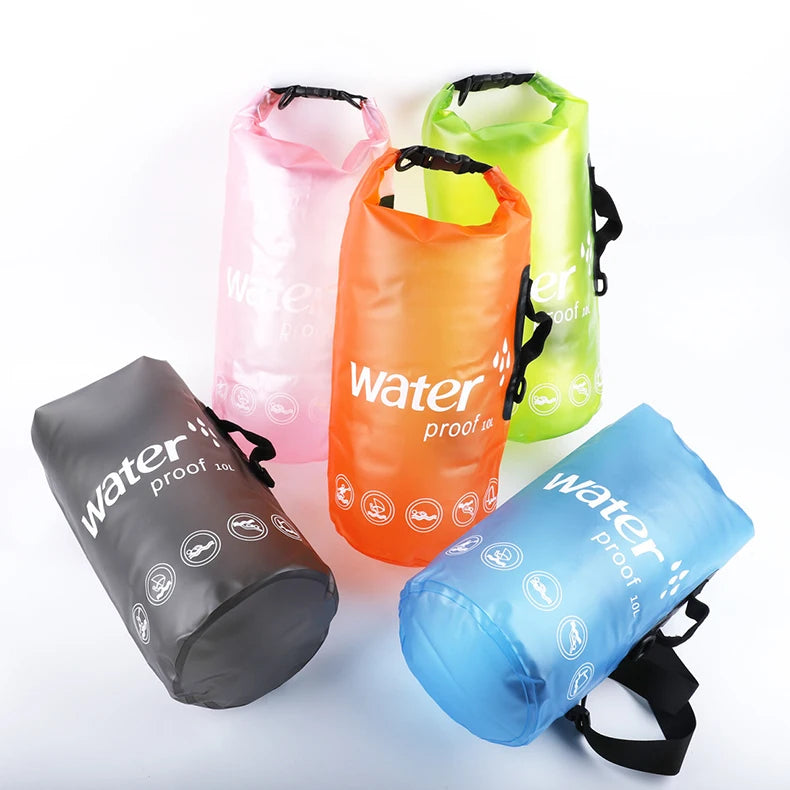 10L 20L PVC Waterproof Bag Boating Swimming Man Women Outdoor Diving Rafting Floating Ocean Water Lightweight Portable Bags