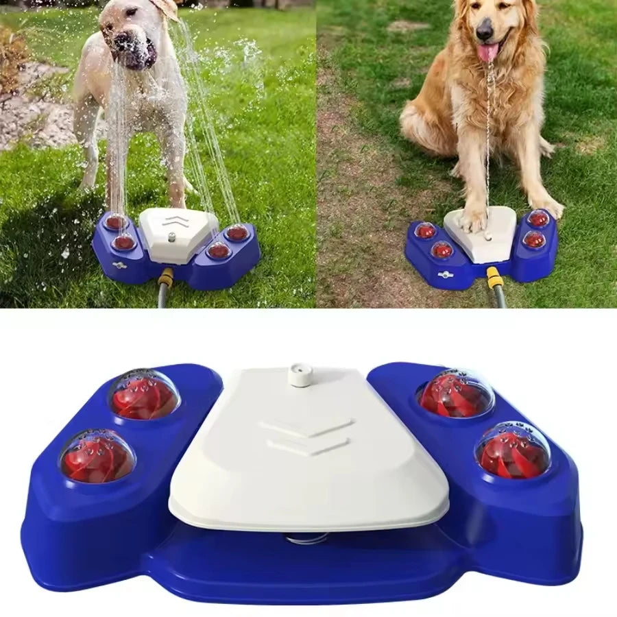 Dog Water Sprinkler Toy, Outdoor Splash Pad Puppy Drinking Dispenser, Interactive Dog Toys