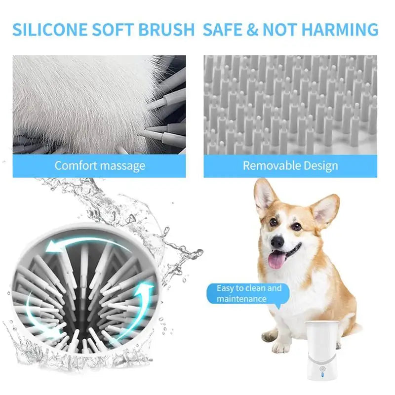Automatic Pet Foot Paw Washer Dog Paw Cleaner Electric Paw Massager USB Charging for Small Medium Dogs Pet Foot Washer Cup