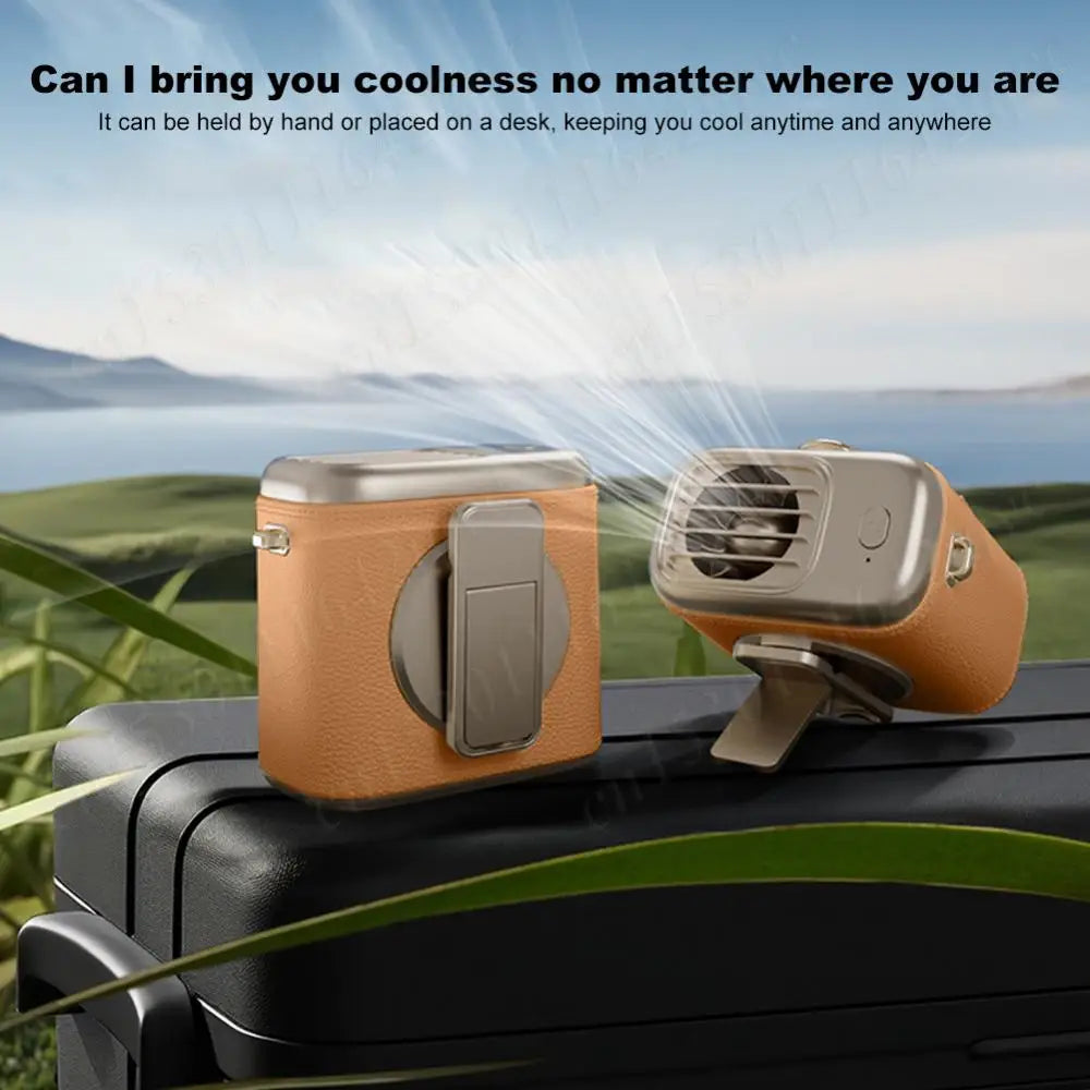 Waist/Neck Desktop Fan Portable Air Cooling Fan 4000mAh Clip-on Air Conditioner Fans Auto Ventilator Quiet Neckband Fan Cooler