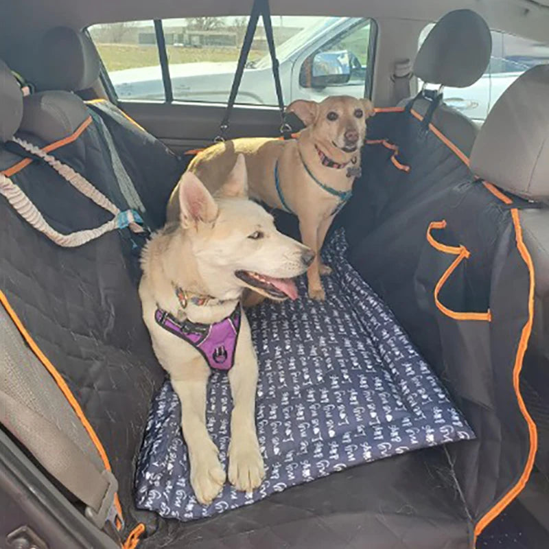 Dog Car Seat Cover for Back Seat Waterproof Pet Travel Dog Carrier Hammock Car Rear Back Seat Protector Mat Safety Carrier