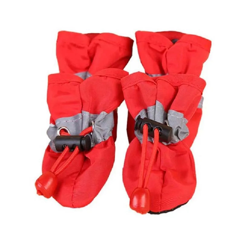 New 4pcs Pet Dog Shoes Anti-slip Rain Snow Boot Thick Warm For Small Cats Dogs Puppy Dog Socks Booties