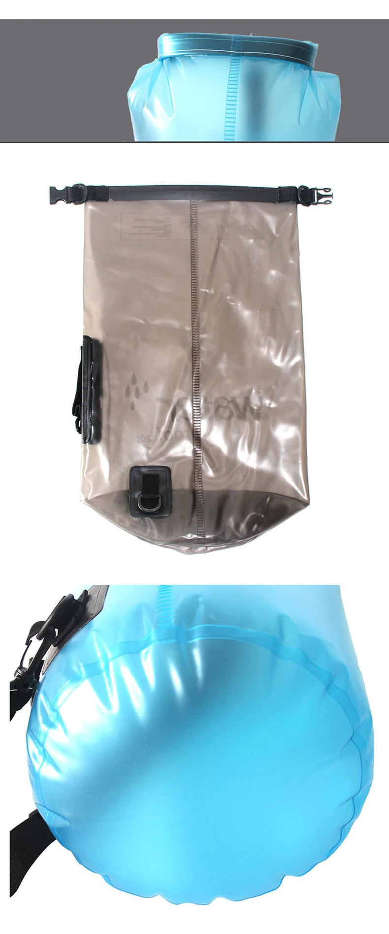 10L 20L PVC Waterproof Bag Boating Swimming Man Women Outdoor Diving Rafting Floating Ocean Water Lightweight Portable Bags