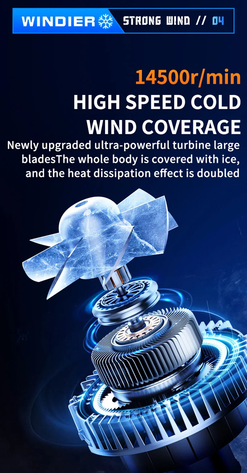 Waist-hanging Fan 100-level Adjustable Portable Waist-clip Outdoor Construction Site Cool Down USB Charging Mini Neck Fan