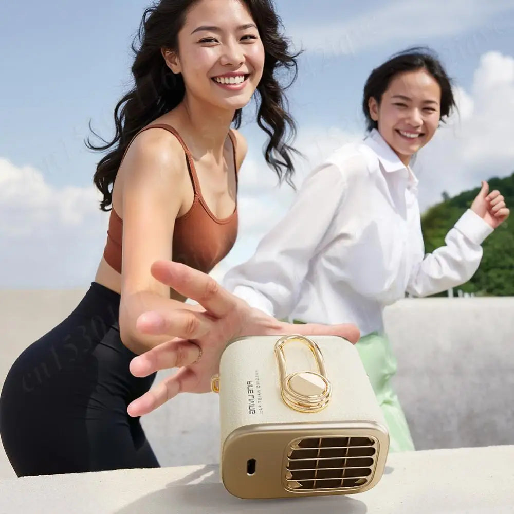 Waist/Neck Desktop Fan Portable Air Cooling Fan 4000mAh Clip-on Air Conditioner Fans Auto Ventilator Quiet Neckband Fan Cooler