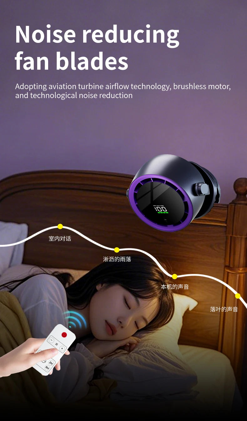 Electric Fan Clip Small Fan USB Charging Fan Turbine High Speed Office Wall Mounted Fan Desktop Desktop 8 Inch Small Fan