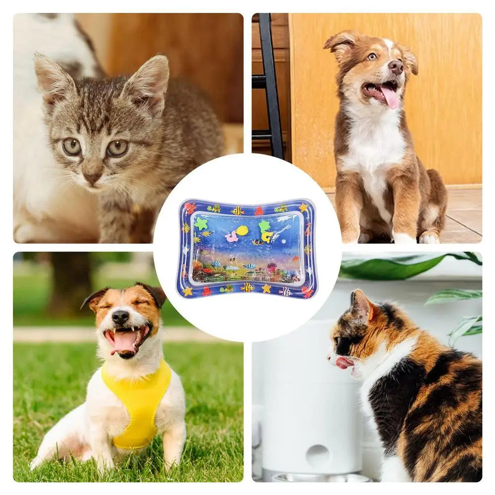 Water Sensory Playmat for Pet cat dog Play Water Sensory Playmat Cool summer Kittens Puppies Cooling Bed Mats