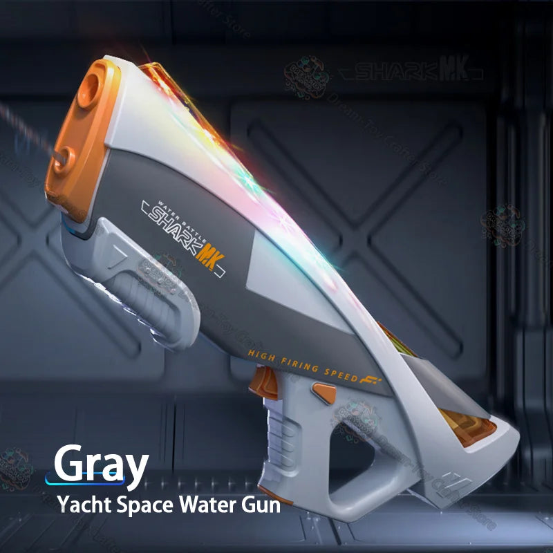 Electric Water Gun Toy for Kids Automatic Suction Blaster Handheld Outdoor Splash Soaker Space Style Boat Play Beach Shooting Fu
