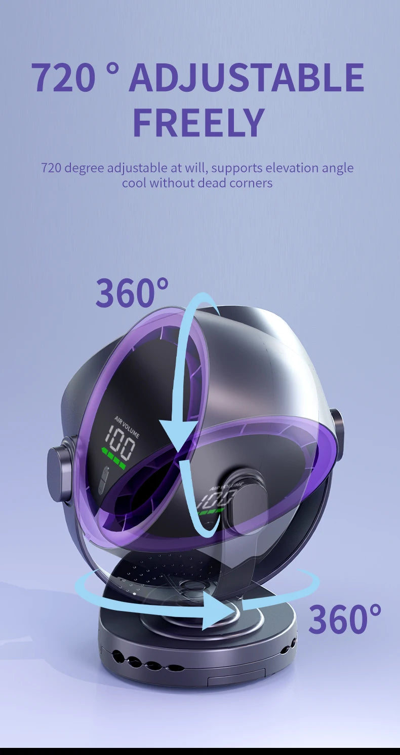Electric Fan Clip Small Fan USB Charging Fan Turbine High Speed Office Wall Mounted Fan Desktop Desktop 8 Inch Small Fan