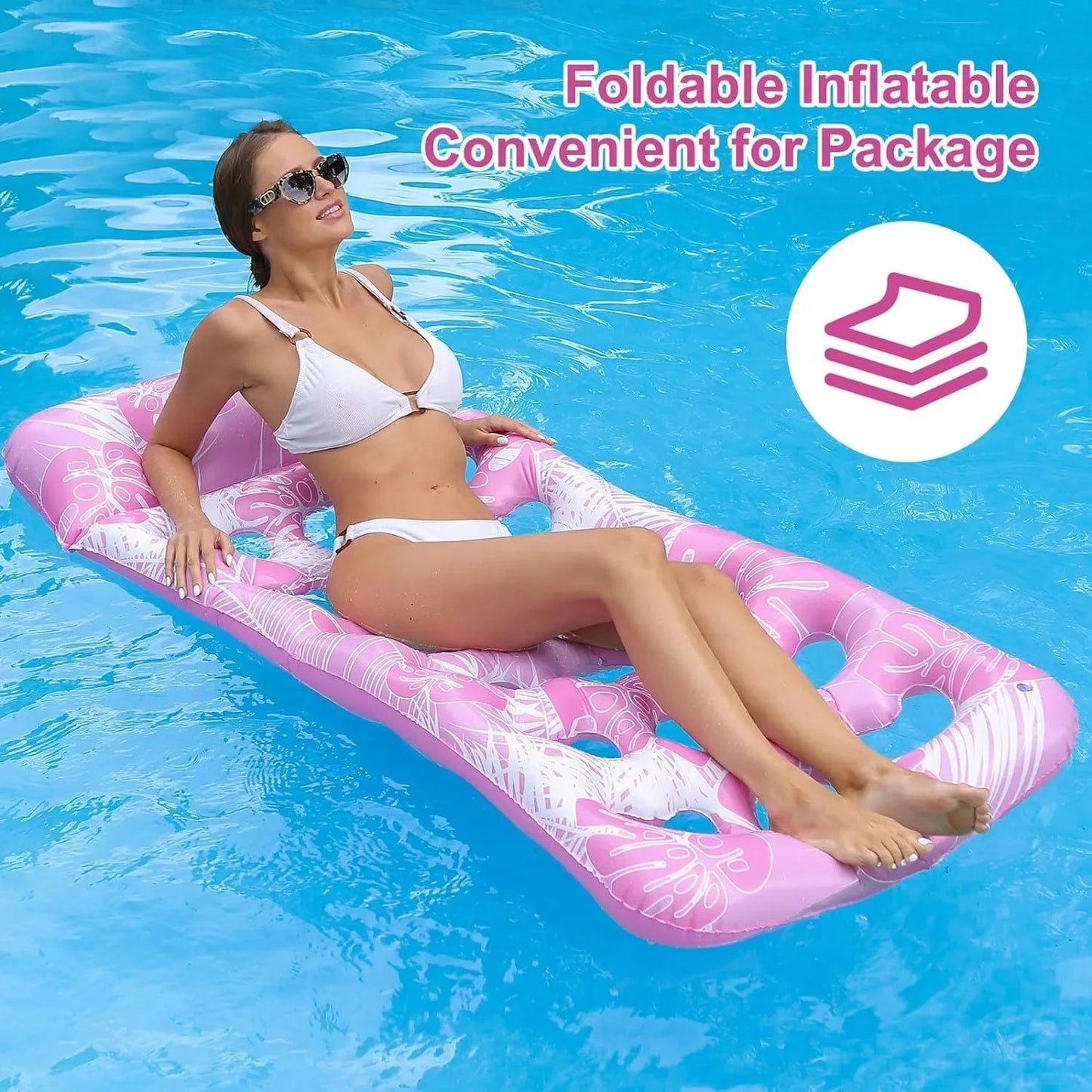 Oversized Swimming Pool Floating Boat Inflatable Lounge Chair with Cup Holder Backrest Perfect for Water Parties Floating Toys
