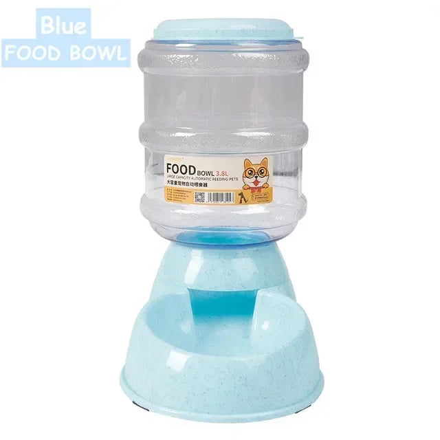 3.8L Dog Automatic Feeders Plastic Water Bottle Cat Bowl Feeding and Drinking Dog Water Dispenser Pet Feeding Bowl Pet Supplies