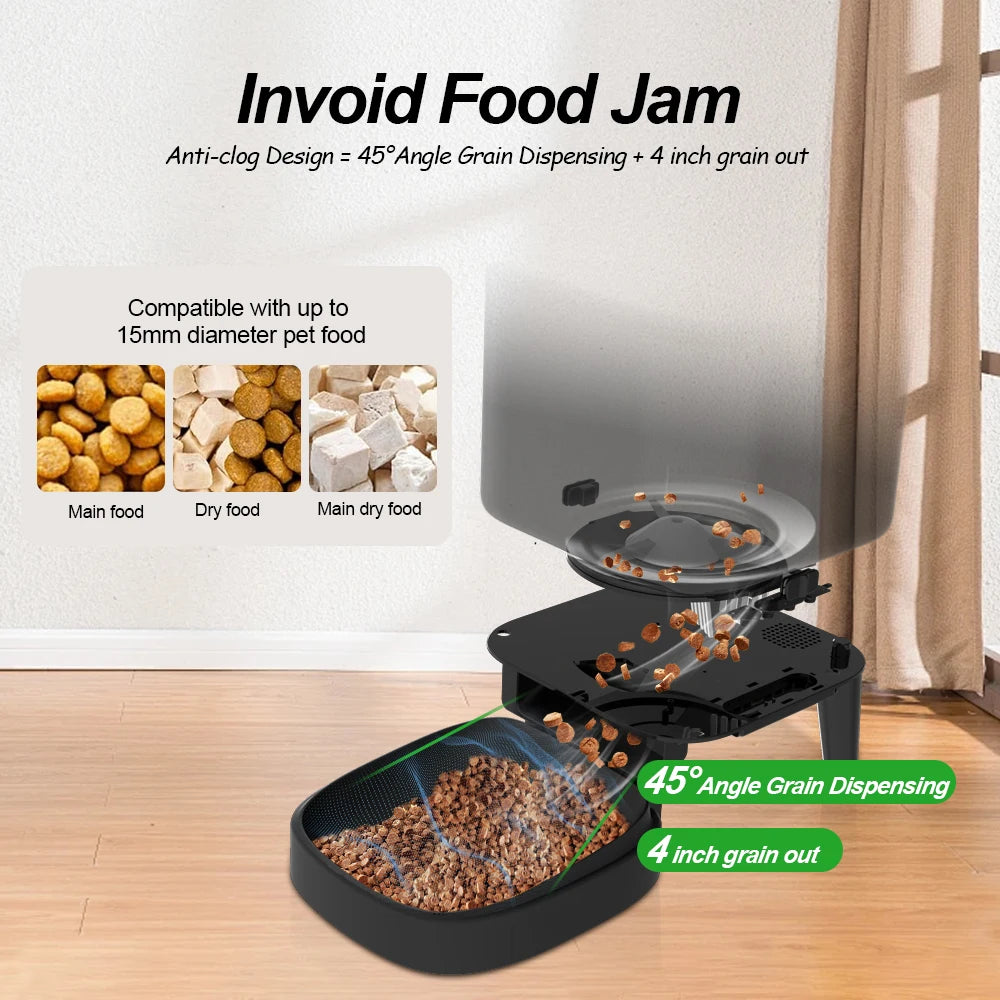 Automatic Feeder for Cats Dog Feeder Automatic fot Pet with Key Remote Control Keep Food Fresh Cat Dog Pet Feeder Bowls Furpipi