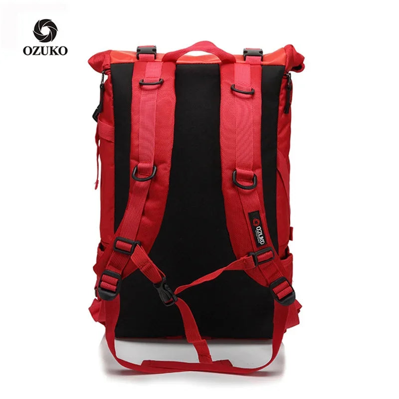 OZUKO Schoolbag for Teenager 15.6 inch Laptop Water Backpack 49*28*14 Men Student Backpacks Male Travel Mochila Fashion