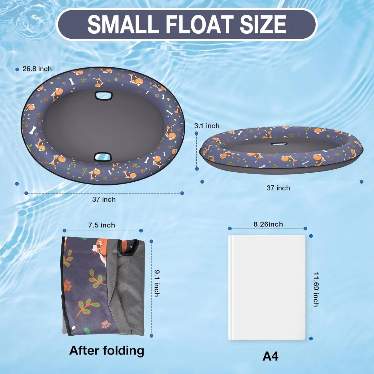Dog Floating Raft Multi-role Portable Inflatable Pvc Pool Pet Raft for Small Medium Dogs Enjoy Cooling Summer Outdoor Water Toys