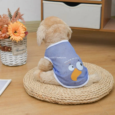 Summer Cool Dog Clothes New Dogs Pet Vest for Puppy Breathable Vest T-shirt Costume Bulldog Dogs T-shirt Outdoor Pets Clothing