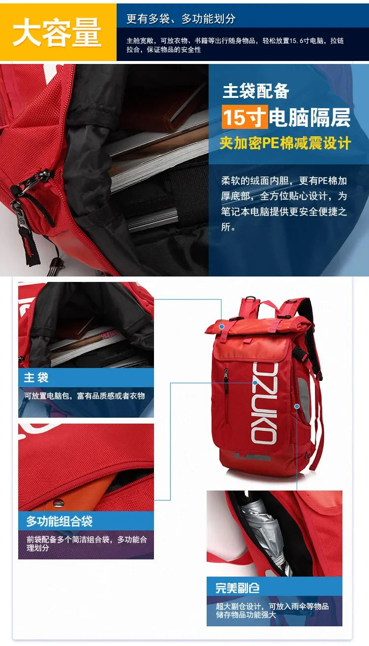 OZUKO Schoolbag for Teenager 15.6 inch Laptop Water Backpack 49*28*14 Men Student Backpacks Male Travel Mochila Fashion